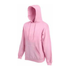 Fruit of the Loom F44 kapucnis pulóver, HOODED SWEAT, Light Pink - M férfi pulóver, kardigán