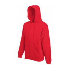 Fruit of the Loom F44 kapucnis pulóver, HOODED SWEAT, Red