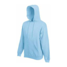 Fruit of the Loom F44 kapucnis pulóver, HOODED SWEAT, Sky Blue - XL férfi pulóver, kardigán