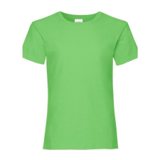 Fruit of the Loom F58 kislány póló, GIRLS VALUEWEIGHT T, Lime - 3/4 gyerek póló