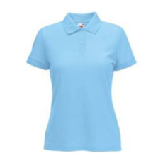 Fruit of the Loom F68 galléros Női póló LADY-FIT 65/35 POLO, Sky Blue