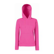 Fruit of the Loom F81 kapucnis Női pulóver, LADY-FIT HOODED SWEAT, Fuchsia női pulóver, kardigán