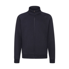 Fruit of the Loom Férfi Pulóver Hosszú ujjú Fruit of the Loom Premium Sweat Jacket - S, Mély sötétkék (navy)