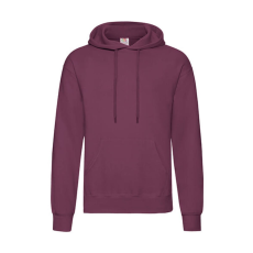 Fruit of the Loom Férfi Pulóver Kapucnis Hosszú ujjú Fruit of the Loom Classisc Hooded Sweat - M, Burgundi vörös