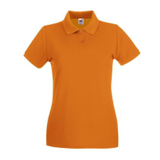 Fruit of the Loom FN01 Női galléros póló, LADY FIT PREMIUM POLO, Orange - 2XL női póló