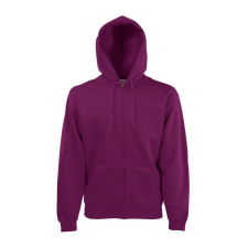 Fruit of the Loom FN07 cipzáras kapucnis pulóver, HOODED SWEAT JACKET, Burgundy - L férfi pulóver, kardigán