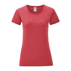 Fruit of the Loom FN63 rövid ujjú Női póló, LADIES ICONIC 150 T, Heather Red - XL