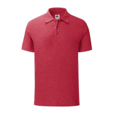 Fruit of the Loom FN66 galléros póló, ICONIC POLO, Heather Red - M férfi póló