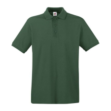 Fruit of the Loom FU21 galléros piké póló, PREMIUM POLO, Bottle Green - 2XL férfi póló
