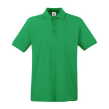 Fruit of the Loom FU21 galléros piké póló, PREMIUM POLO, Kelly Green - 2XL férfi póló