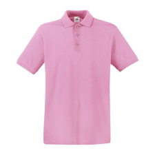 Fruit of the Loom FU21 galléros piké póló, PREMIUM POLO, Light Pink - M férfi póló
