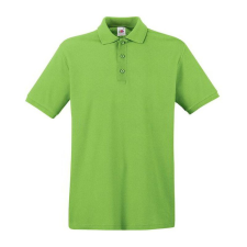 Fruit of the Loom FU21 galléros piké póló, PREMIUM POLO, Lime - L férfi póló
