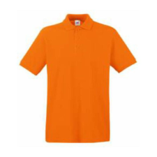 Fruit of the Loom FU21 galléros piké póló, PREMIUM POLO, Orange - M férfi póló