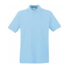 Fruit of the Loom FU21 galléros piké póló, PREMIUM POLO, Sky Blue - 3XL férfi póló