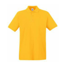 Fruit of the Loom FU21 galléros piké póló, PREMIUM POLO, Sunflower - M férfi póló