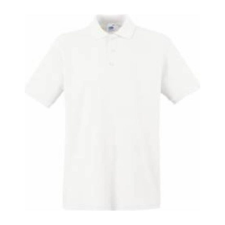 Fruit of the Loom FU21 galléros piké póló, PREMIUM POLO, White - L férfi póló