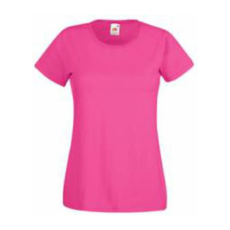 Fruit of the Loom FU78 Női környakas póló, LADY-FIT VALUEWEIGHT T, Fuchsia