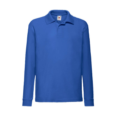 Fruit of the Loom Gyerek Galléros póló Hosszú ujjú Fruit of the Loom 65/35 Long Sleeve Polo Kids - 164 (14-15), Királykék
