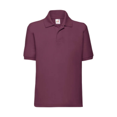 Fruit of the Loom Gyerek Galléros póló Rövid ujjú Fruit of the Loom 65/35 Polo Kids - 104 (3-4), Burgundi vörös