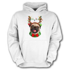 Fruit of the Loom Karácsonyi Pug - Gyerek Kapucnis Pulóver