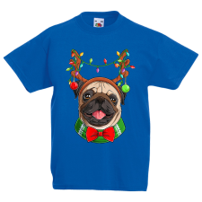 Fruit of the Loom Karácsonyi Pug - Gyerek Póló gyerek póló