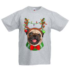 Fruit of the Loom Karácsonyi Pug - Gyerek Póló gyerek póló