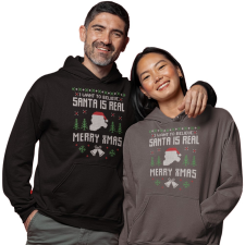 Fruit of the Loom, Kariban A télapó igazi - Unisex Kapucnis Pulóver női pulóver, kardigán