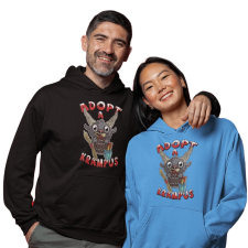 Fruit of the Loom, Kariban Adopt a Krampus - Unisex Kapucnis Pulóver női pulóver, kardigán