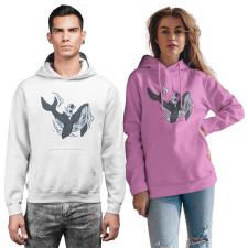 Fruit of the Loom, Kariban Bálnával az űrben - Unisex Pulóver női pulóver, kardigán