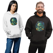 Fruit of the Loom, Kariban Festett Koponya - Unisex Kapucnis Pulóver női pulóver, kardigán