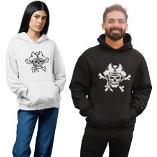 Fruit of the Loom, Kariban Kalóz Koponya - Unisex Kapucnis Pulóver női pulóver, kardigán
