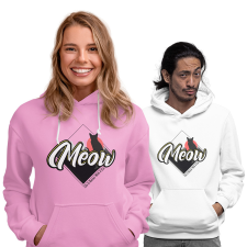 Fruit of the Loom, Kariban Life is better with a cat - Unisex Pulóver női pulóver, kardigán