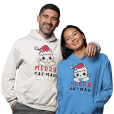 Fruit of the Loom, Kariban Merry Catmas - Unixes Kapucnis Pulóver