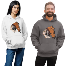 Fruit of the Loom, Kariban Rituálé Indián nő - Unisex Kapucnis Pulóver