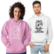 Fruit of the Loom, Kariban Save the planet eat humans - Unisex Pulóver női pulóver, kardigán