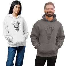 Fruit of the Loom, Kariban Szakács Koponya - Unisex Kapucnis Pulóver