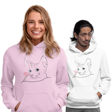 Fruit of the Loom, Kariban Szfinx macska - Unisex Pulóver női pulóver, kardigán