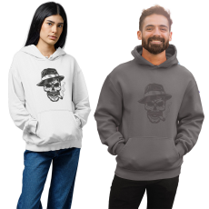 Fruit of the Loom, Kariban Úriember Koponya - Unisex Kapucnis Pulóver