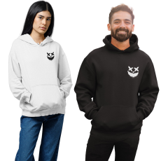 Fruit of the Loom, Kariban Vakok Mosolya - Unisex Kapucnis Pulóver