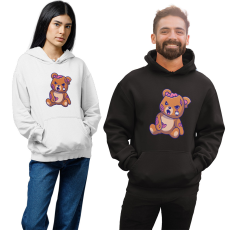 Fruit of the Loom, Kariban Zombi Plüss Maci - Unisex Kapucnis Pulóver