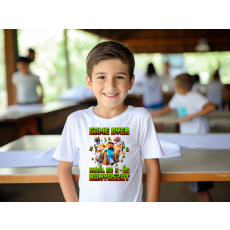 Fruit of the Loom Minecraft suli kezdés gyerek póló (1.változat)