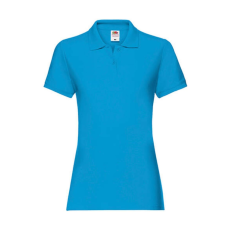 Fruit of the Loom Női Galléros póló Rövid ujjú Fruit of the Loom Premium Polo Lady-Fit - XS (8), Azur kék