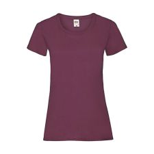 Fruit of the Loom Női póló Csapott ujjú Fruit of the Loom Valueweight T Lady-Fit - L (14), Burgundi vörös női póló