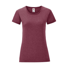 Fruit of the Loom Női rövid ujjú póló Fruit of the Loom Ladies' Iconic 150 T -M, Heather Burgundi vörös