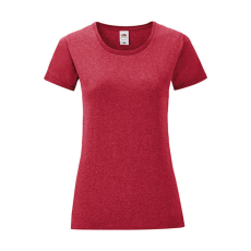 Fruit of the Loom Női rövid ujjú póló Fruit of the Loom Ladies' Iconic 150 T -XL, Vintage Heather Piros