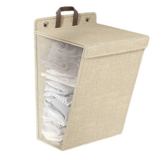  Függeszthető, összecsukható szennyestartó ajtóra és falra – bézs bútor