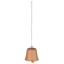 Függő agyagdísz CHRISTMAS BELL barna karácsonyi dekoráció