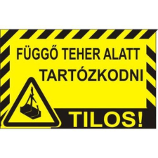  Függő teher - műanyag, 150*100mm információs tábla, állvány