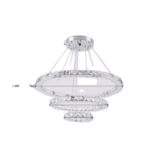  Függőfények, modern csillár, kristály dekoráció, 3Rings D40XD30XD20CM, Melegfehér világítás