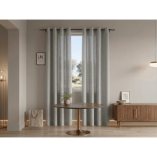  Függöny TAVIO 140x250 cm, világosszürke Felfüggesztés: Fém gyűrűk lakástextília